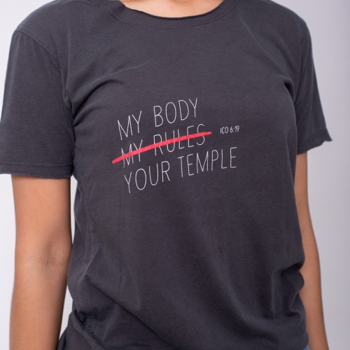 Camiseta My Body Your Temple Feminina